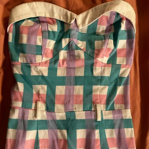 Collectif pinup plaid pencil dress - Picture 3 of 4